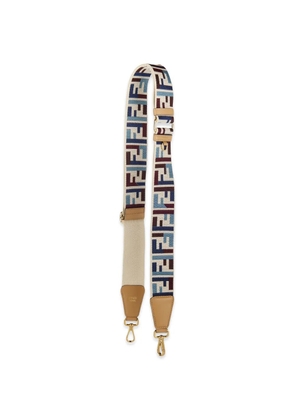 FENDI logo-pattern shoulder strap - Neutrals