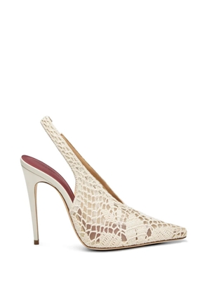 Magda Butrym lace overlay sandals - White