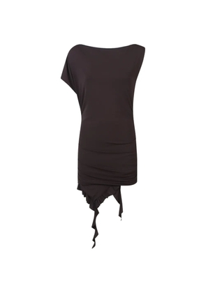 PINKO ruffled mini dress - Brown