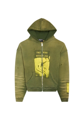 Enfants Riches Déprimés Two Wars Within One zip-up hoodie - Green