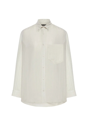 Balenciaga striped pocket shirt - Neutrals
