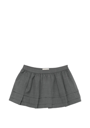 SHUSHU/TONG ruffle-detail pleated mini skirt - Grey