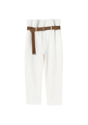 Plan C high-waist trousers - White