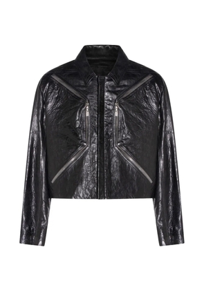 Rick Owens zip leather jacket - Black