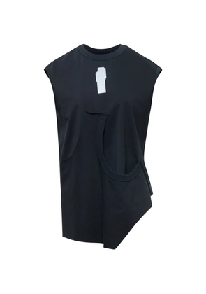Ordinary Couture Code asymmetric sleeveless top - Black