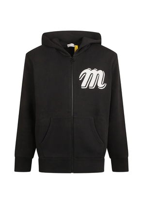 Moncler x Mercedes-Benz appliqué zip hoodie - Black