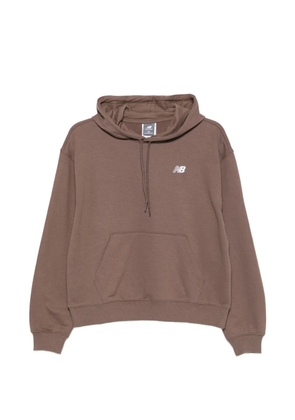 New Balance logo-detail hoodie - Brown