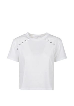 Patrizia Pepe eyelet-detail T-shirt - White