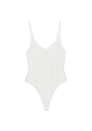 Elisabetta Franchi ribbed bodysuit - White