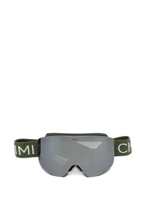 Chimi logo-detail ski goggles - Green