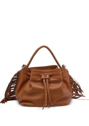 Vic Matie Travel fringed bucket bag - Brown