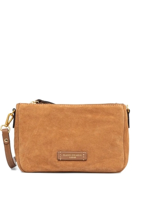 GIANNI CHIARINI Nora panelled clutch bag - Brown
