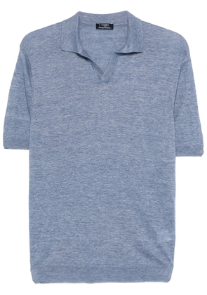 Barba fine-knit T-shirt - Blue