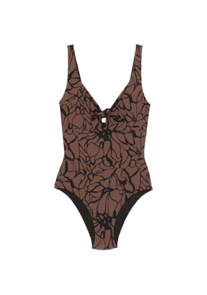 Fisico tie-detail swimsuit - Brown