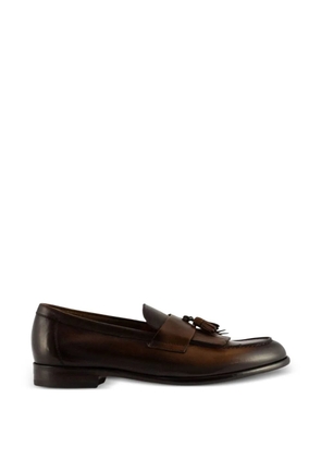 Doucal's tassel flat loafers - Brown