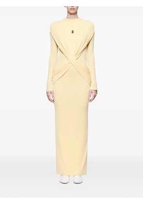 CHATS BY C.DAM Zora diagonal-draping maxi dress - Neutrals