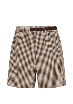 Moncler Vichy check-pattern cotton shorts - Neutrals