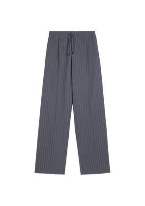 Tod's pinstripe-pattern drawstring trousers - Grey