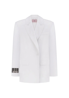 Nuè barcode oversized blazer - White
