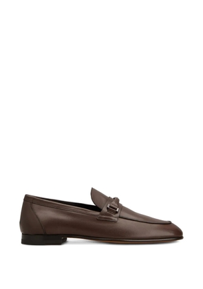Tod's strap leather loafers - Brown