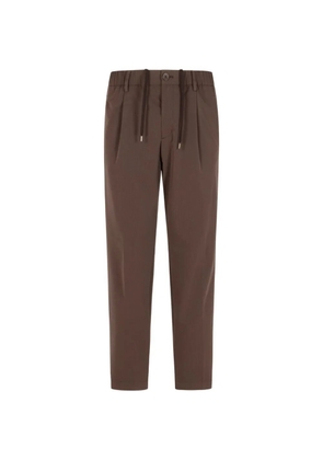 Herno drawstring textured trousers - Brown
