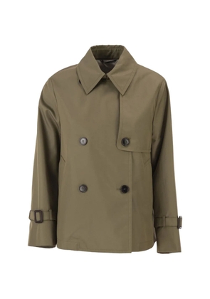 Weekend Max Mara double-breasted gabardine trench coat - Green
