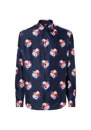 FENDI floral print shirt - Blue