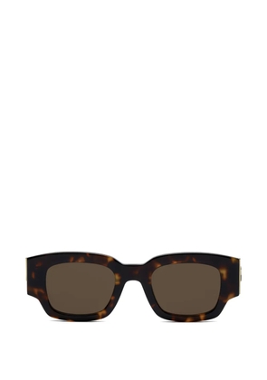 AMI Paris square-frame logo-detail sunglasses - Brown