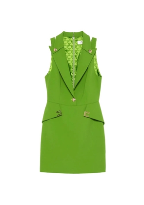 Elisabetta Franchi button detail shift dress - Green