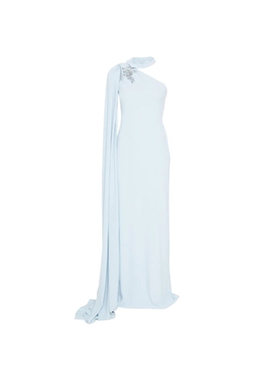 Rosa Clará Celeste embellished one-shoulder dress - Blue