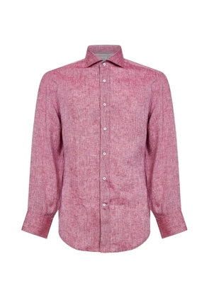 Brunello Cucinelli button long-sleeve shirt - Red