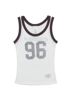 Acne Studios contrast-number tank top - White
