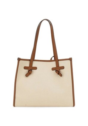 GIANNI CHIARINI Miss Marcella 32 leather-trim shoulder bag - Neutrals