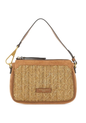 GIANNI CHIARINI Brooke woven-straw shoulder bag - Neutrals