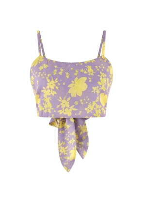 Catalina D'anglade floral-print crop top - Purple