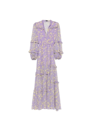 Catalina D'anglade floral ruffled maxi dress - Purple