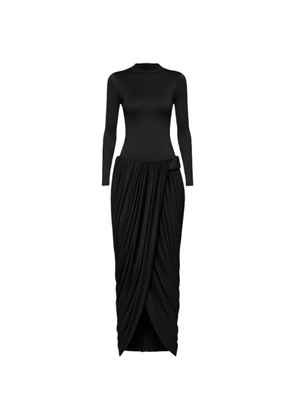 CHATS BY C.DAM Agnes long-sleeves maxi dress - Black