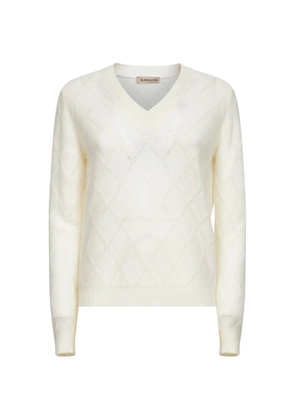 Blanca Vita ribbed v-neck sweater - Neutrals