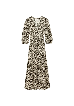 Ba&Sh Palma tiered animal-print dress - Neutrals