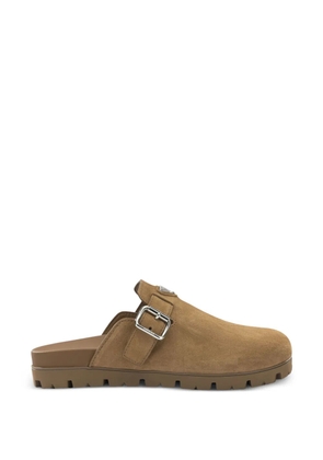 Prada buckle leather loafers - Neutrals