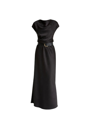 Vince cowl-neck belt dress - Black