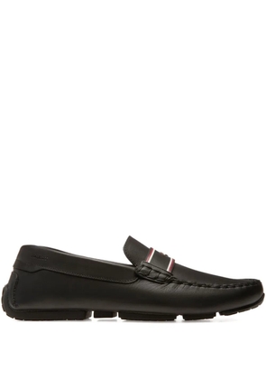Bally Pilot Driver leather stripe loafers - Black