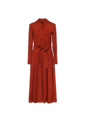 Loro Piana Verlaine buttoned belted dress - Orange