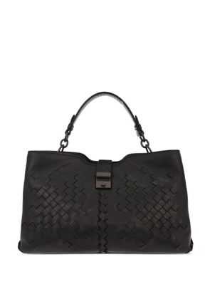 Bottega Veneta Pre-Owned 2010s Napoli signature Intrecciato design leather tote bag - Black
