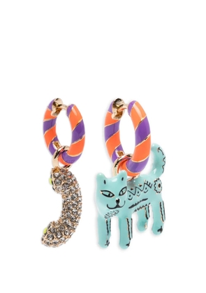 Essentiel Antwerp Jocat striped embellished earrings - Gold