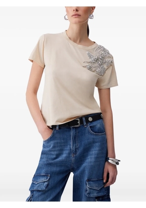 LIU JO crew-neck T-shirt - Neutrals