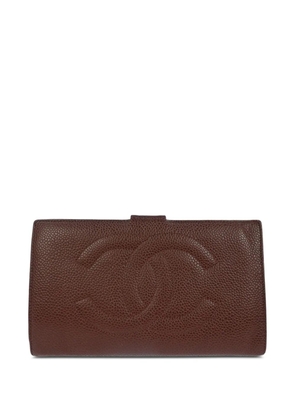 CHANEL Pre-Owned 1997 bifold long leather wallet purse - Brown