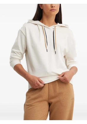 BOSS logo-print long-sleeve hoodie - Neutrals