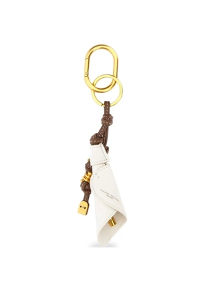 GIANNI CHIARINI knotted-leather keyring - White