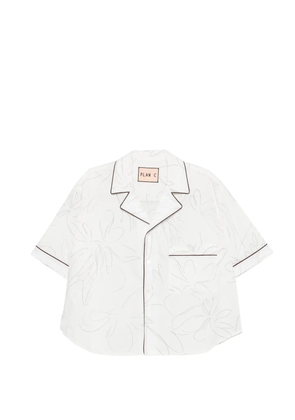 Plan C flower pencil shirt - White